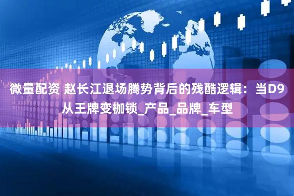 微量配资 赵长江退场腾势背后的残酷逻辑：当D9从王牌变枷锁_产品_品牌_车型